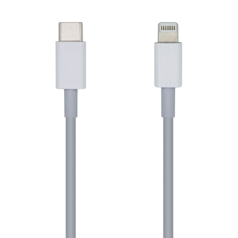 Cable Lightning Aisens A102-0442/ Lightning Macho - USB Tipo-C Macho  1m color Blanco