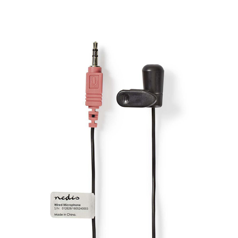 MICROFONO CON CABLE DE 3,5 MM CON PINZA 1,8 METROS