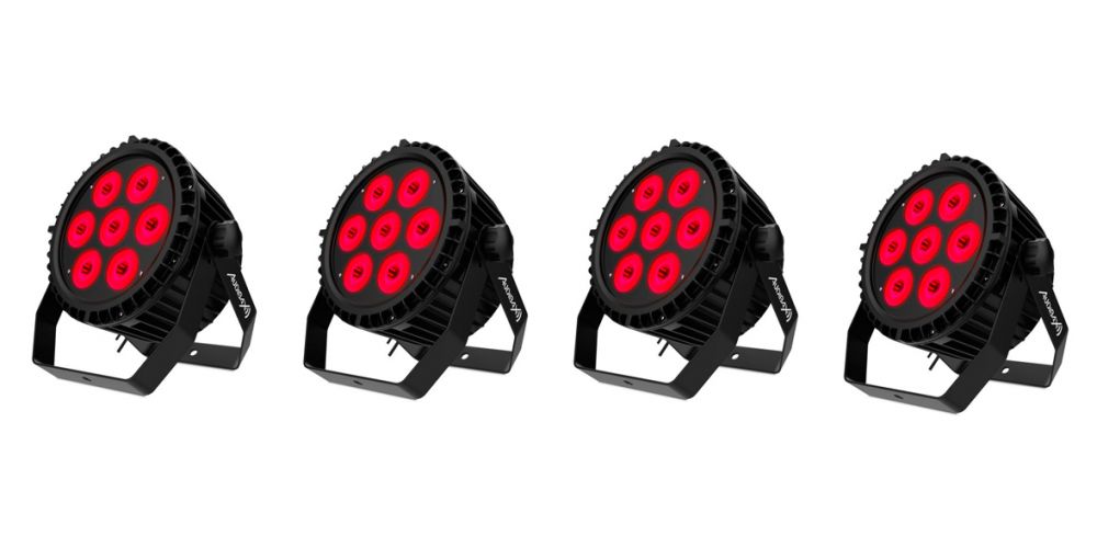 Kit 4 Audibax Water 70 Foco Par LED Exterior 70W LED RGBW - 4 en 1