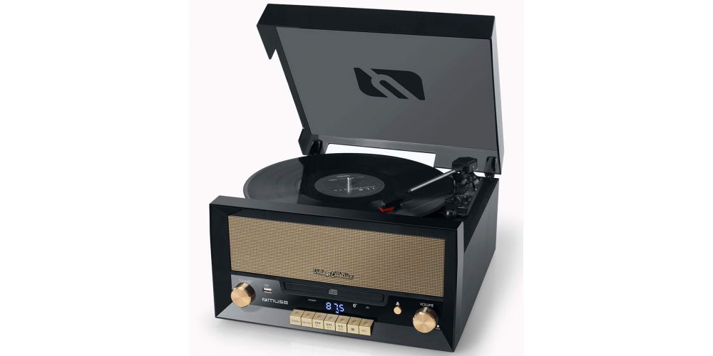 Muse MT-110B Tocadiscos Bluetooth Encoding USB Negro
