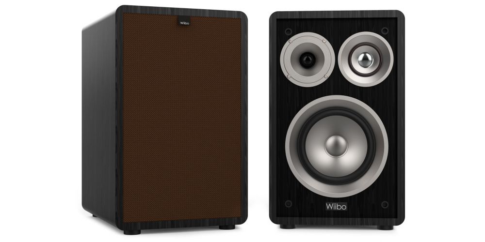Wiibo Vintage 6 Black Altavoces Estantería 3 Vías 100W Pareja 