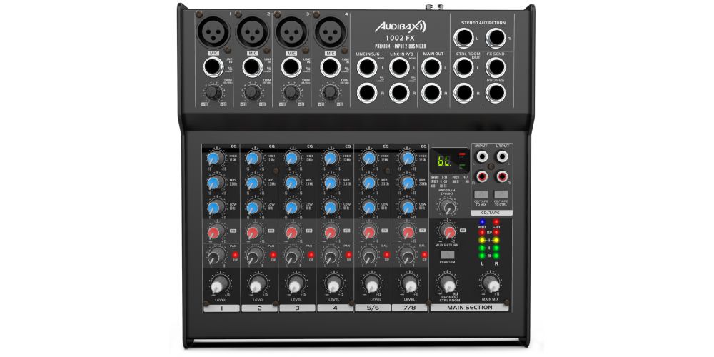 Audibax 1002 FX Mesa Mezclas 8 Canales y Efectos