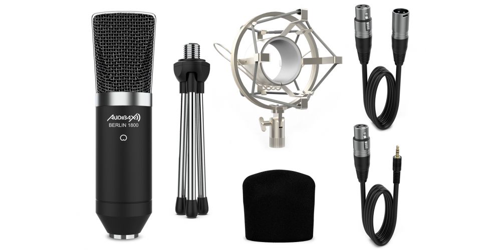 Audibax Berlin 1800 Silver Pack Microfono Studio Gran Diafragma