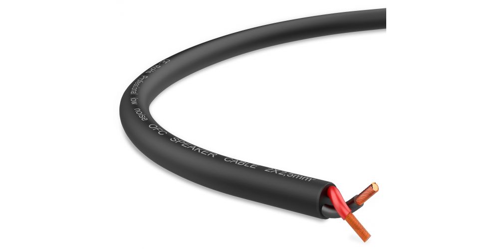 Audibax Silver BSA100 25 Black Bobina Cable Altavoz 100 Metros 2 X 2.5mm
