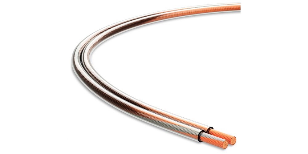 Audibax Silver BSAP10 Transparente Bobina Cable Altavoz Paralelo 10 Metros
