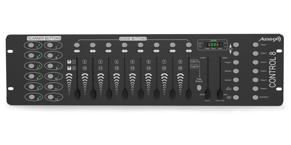 Audibax Control 8 Controlador Mesa DMX