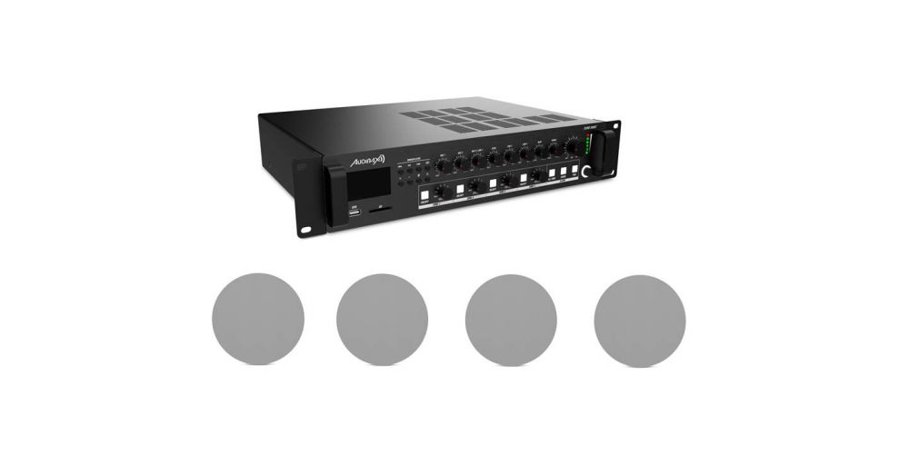 Audibax CS8T + Zone 360BT Kit Instalacion Altavoz de Techo x 4 80W RMS