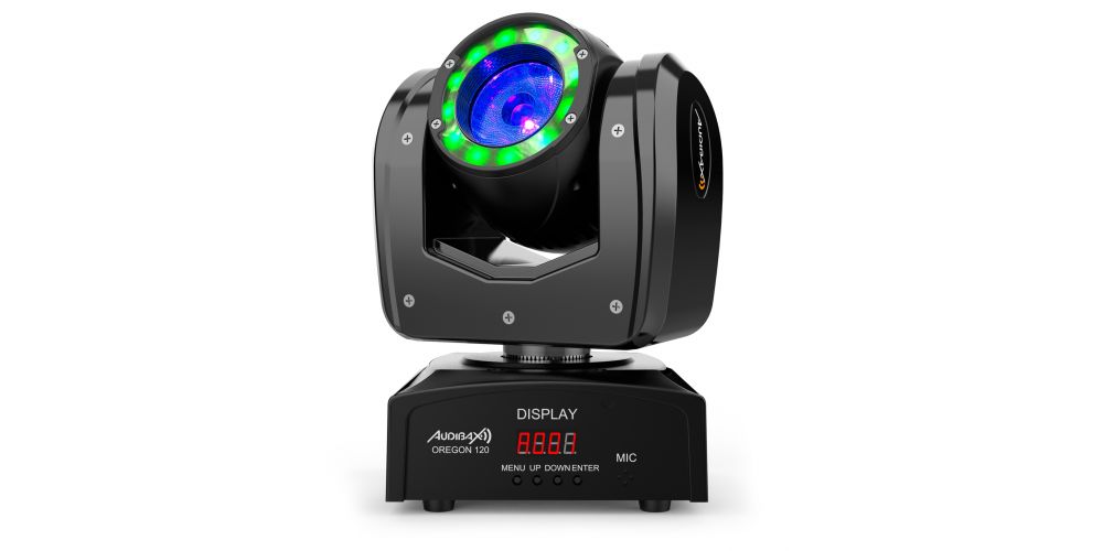 Audibax Oregon 120 Cabeza Móvil Beam Alta Potencia 120W con Led Osram + Wash RGBw 4 in 1 (Unidad)