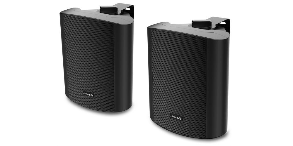 Audibax PR-52 BLACK Pareja Altavoces 100W Stereo con Soporte
