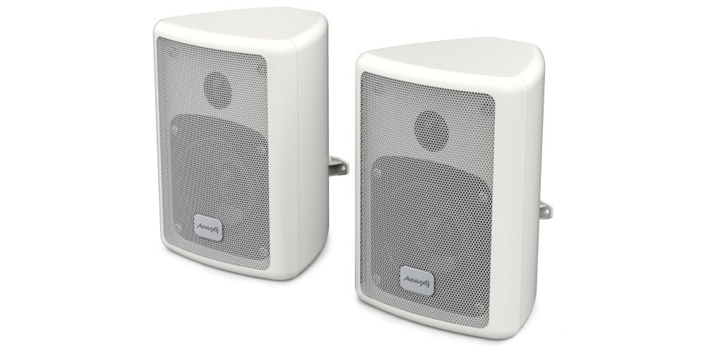 Audibax PR-41W Pareja Altavoces Estantería HiFi y Sonorización 75 W Soporte Pared Incluido Blanco