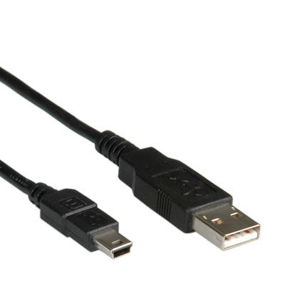 CABLE USB 2.0 1,8 M. A M/ MINI USB (5 PIN) EN NEGRO ROLINE-gallery-thumb-0