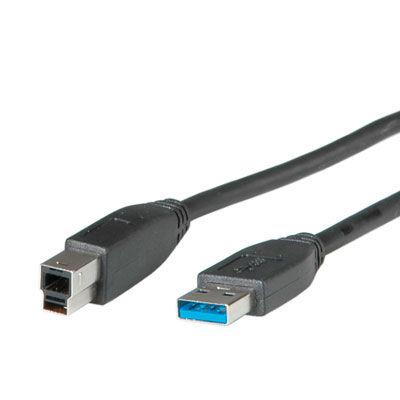 CABLE USB 3.0 1,8 M. A-B NEGRO ROLINE-gallery-0