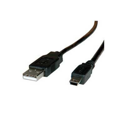 CABLE USB 2.0 0,8 M. A M/ MINI USB (5 PIN) EN NEGRO ROLINE-gallery-1