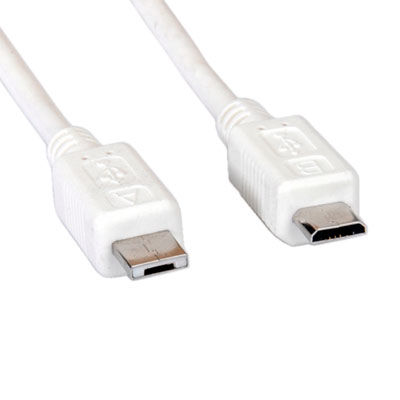 CABLE USB 2.0 1,8 M. MICRO A M- MICRO USB B M BLANCO  ROLINE-gallery-1