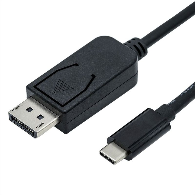 CABLE USB TIPO C - DisplayPort v1.2,, M/M, NEGRO, 1.0 m ROLINE-gallery-1