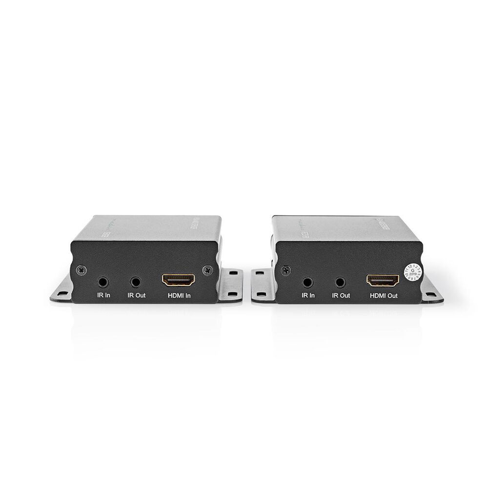 Extender HDMI de emisor HDMI a receptor HDMI con un único cable CAT5e/6 de 50 m en gris oscuro