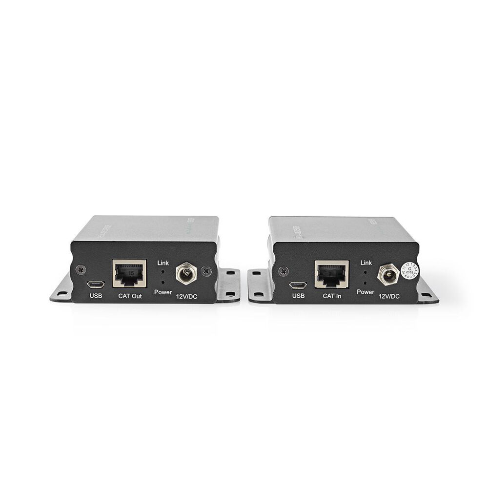 Extender HDMI de emisor HDMI a receptor HDMI con un único cable CAT5e/6 de 50 m en gris oscuro-gallery-1