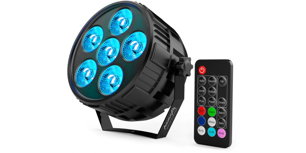 Audibax Montana 36 Mini RGBw 4 in 1 Foco Led Discoteca 36w + Mando