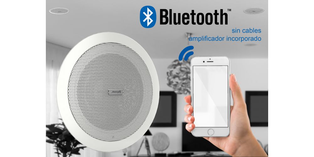 Audibax CM508L-BT Altavoces Techo Blancos Bluetooth empotrables Techo 2  Vías 2 x 20W 5,25\