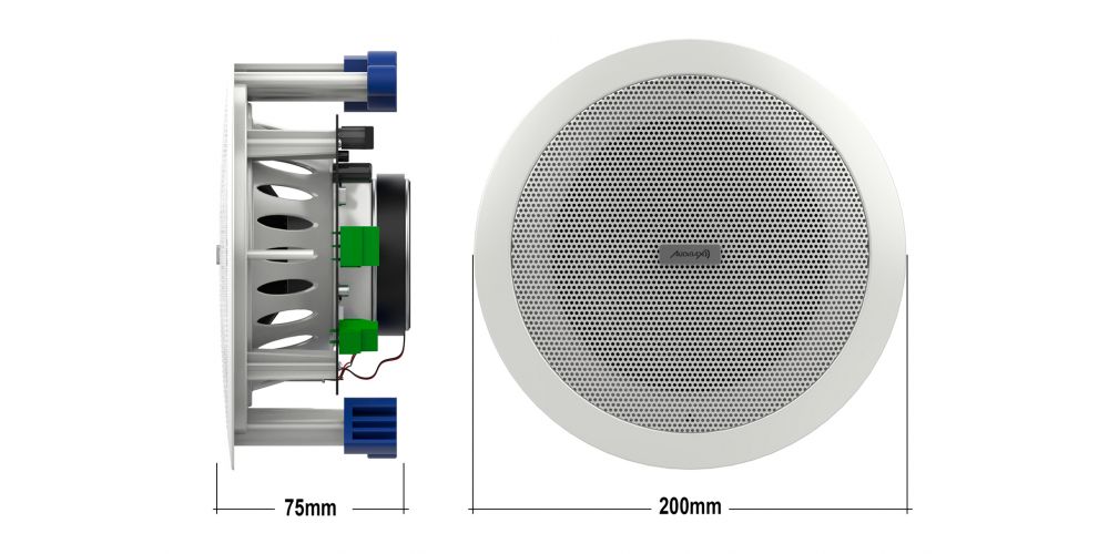 Audibax CM508L-BT Altavoces Techo Blancos Bluetooth empotrables